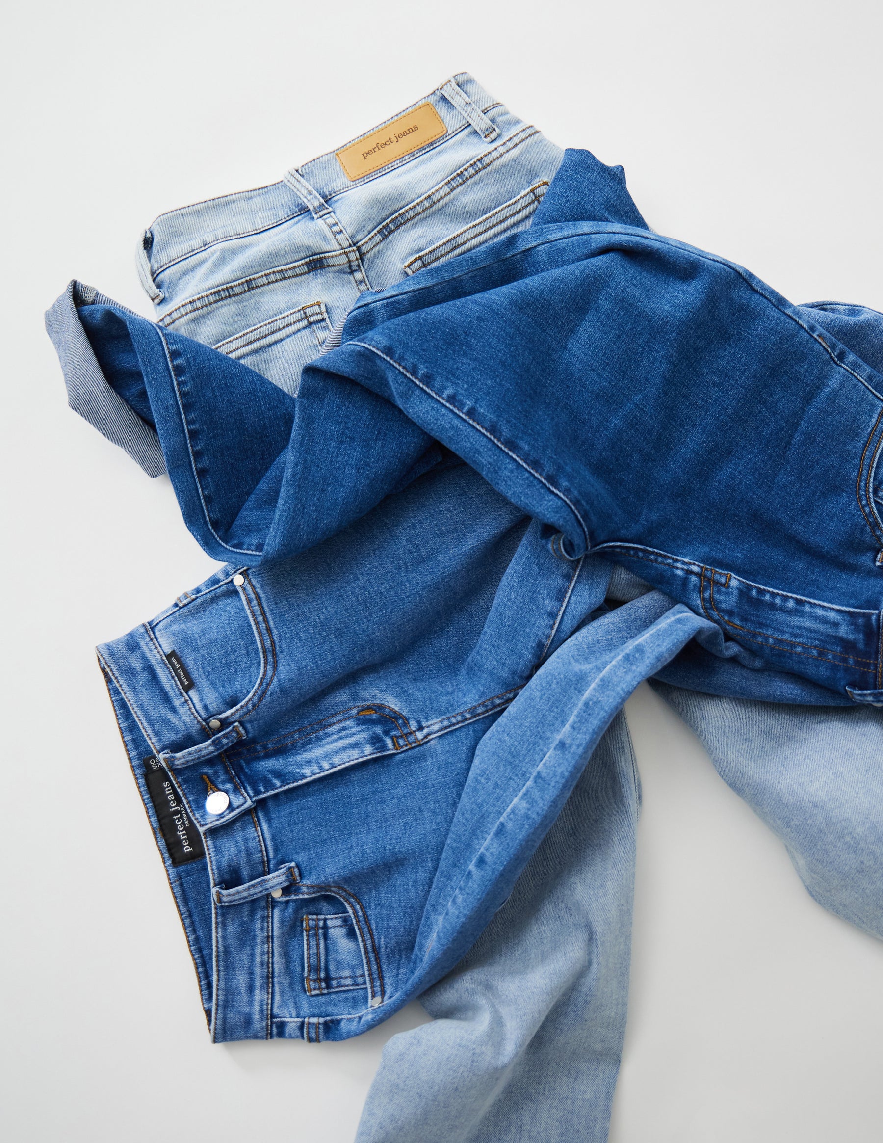 Blå denim jeans